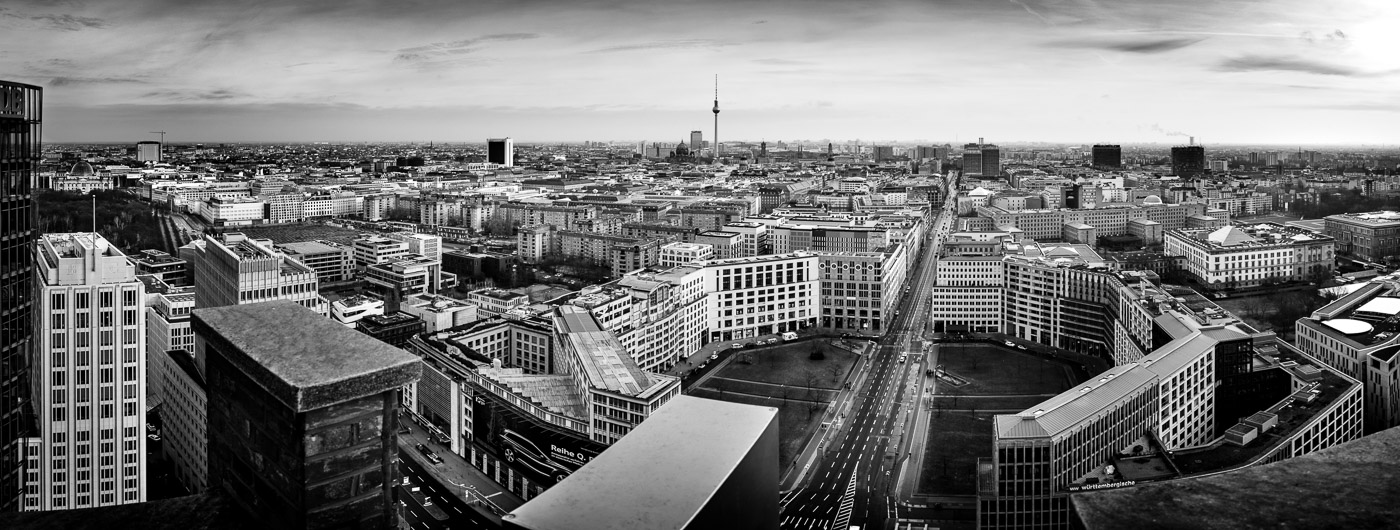 Panorama Leipziger Platz -schwarz-weiß -Thomas Bechtle Fotograf